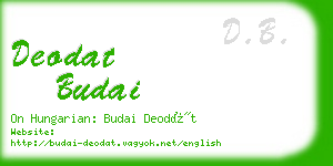 deodat budai business card